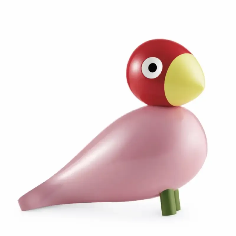 Kay Bojesen Singvogel RUTH rosarot H 18 cm – Bild 2