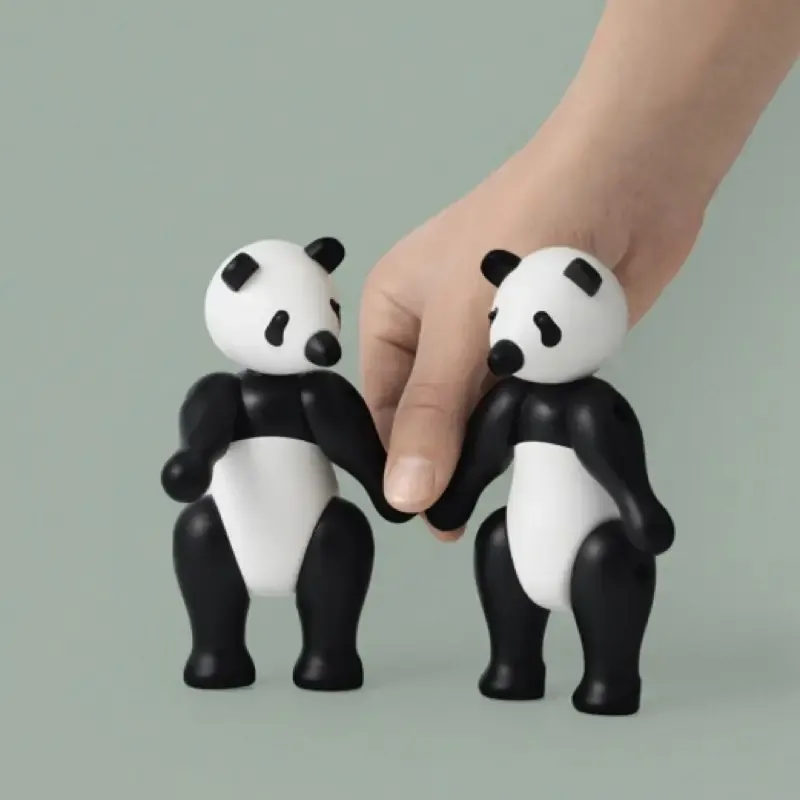 Kay Bojesen Holzfigur Tier PANDA BERND Höhe 15 cm – Bild 2