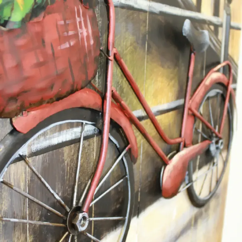 Wandbild Metallbild BLUMENFAHRRAD Casablanca 70×120 cm – Bild 4