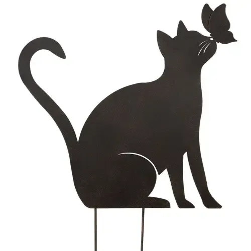 Gartenstecker Metall KATZE Casablanca H 41 cm – Bild 2