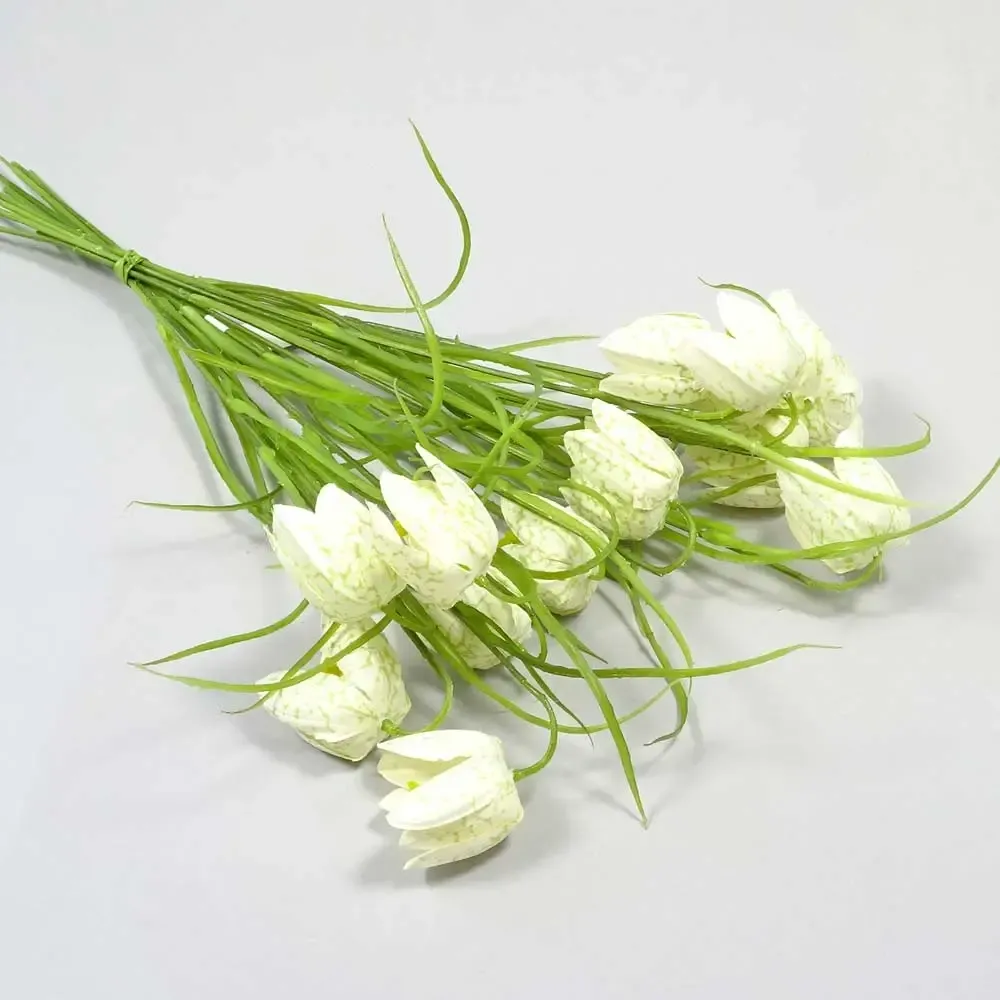 Kunstblumen Seide Deko FRITILLARIA creme/grün H 43 cm