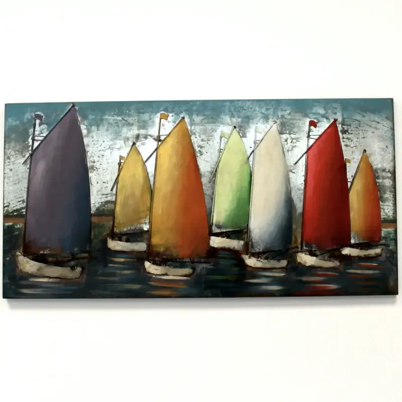 Metallbild 3D SAILING REGATTA Casablanca 120×60 cm