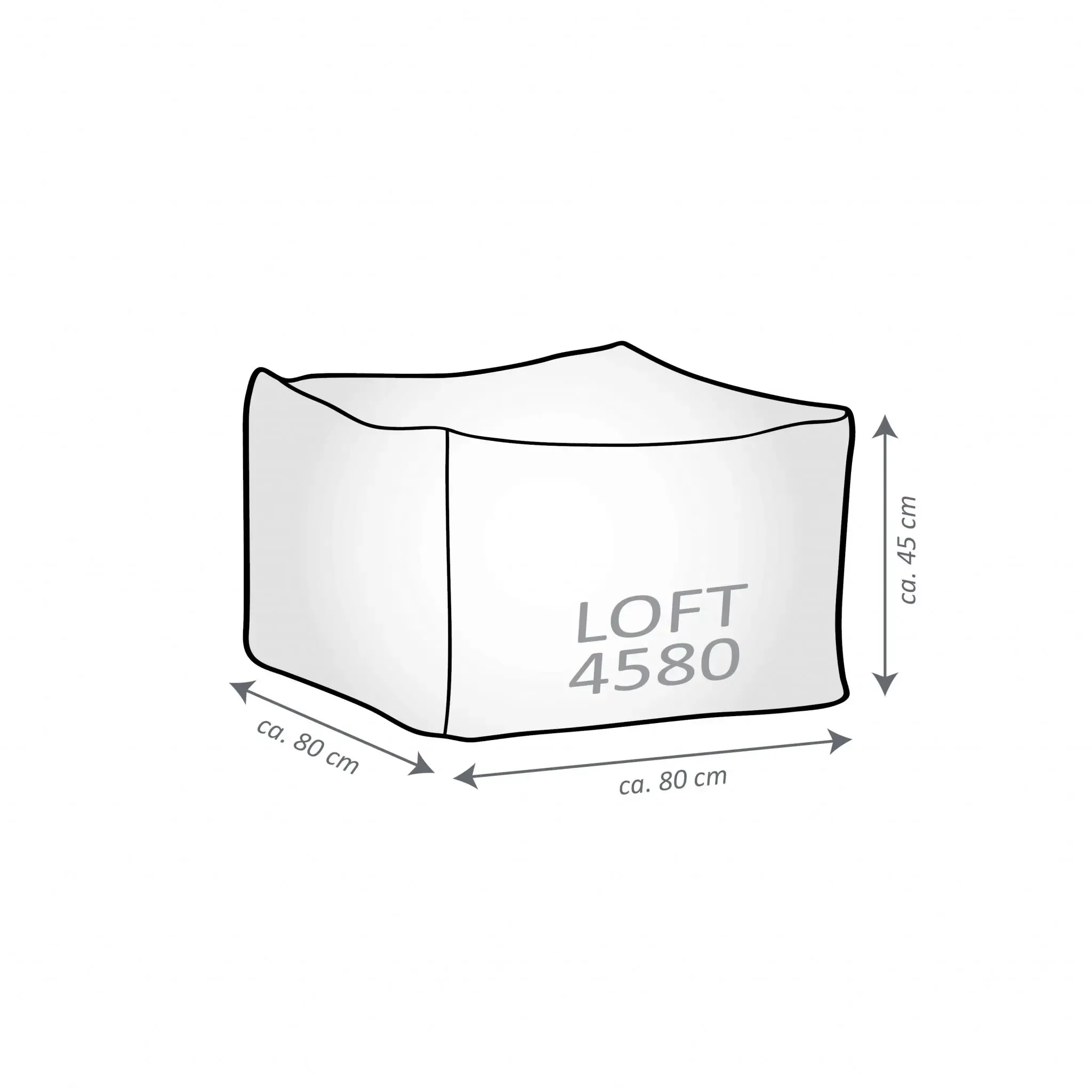 Sitzsack LOFT SAMT UNI petrol – Bild 2