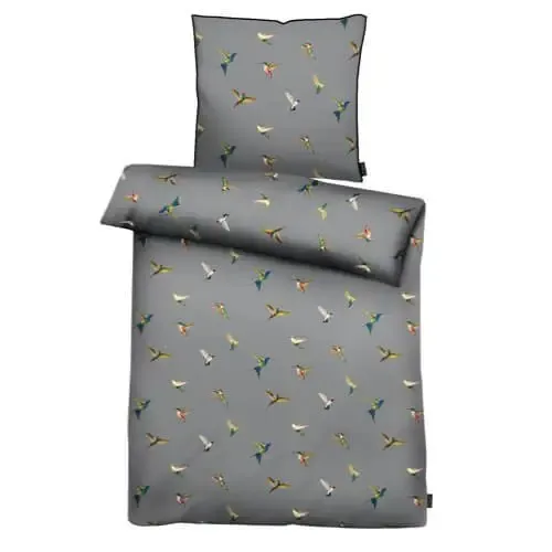 Apelt Bettwäsche 135×200 cm KOLIBRI grau – Bild 3