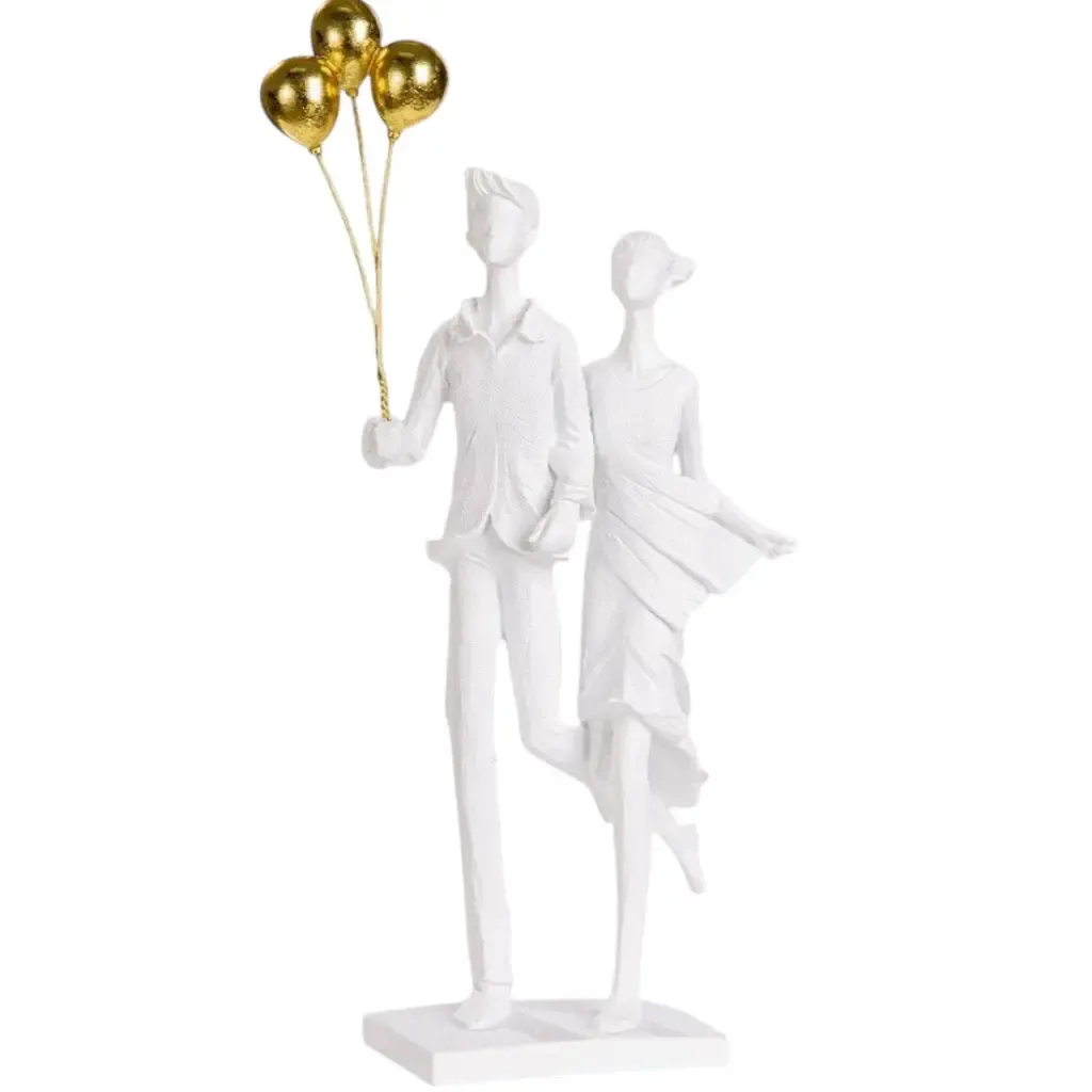 Deko Skulptur Casablanca weiß Paar BALLON H 31 cm – Bild 2