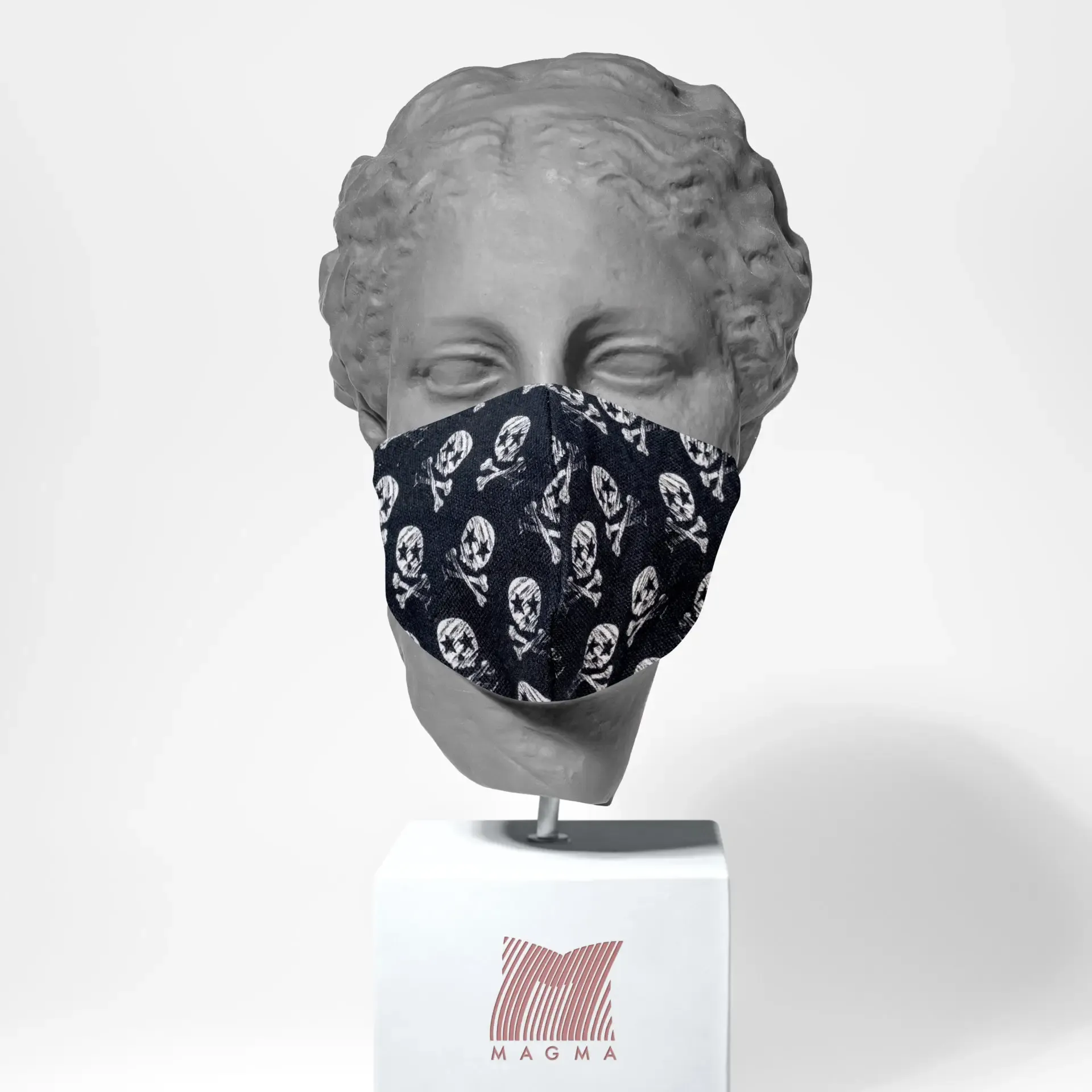 Mundschutzmaske Magma Fashion TOTENKOPF Größe L