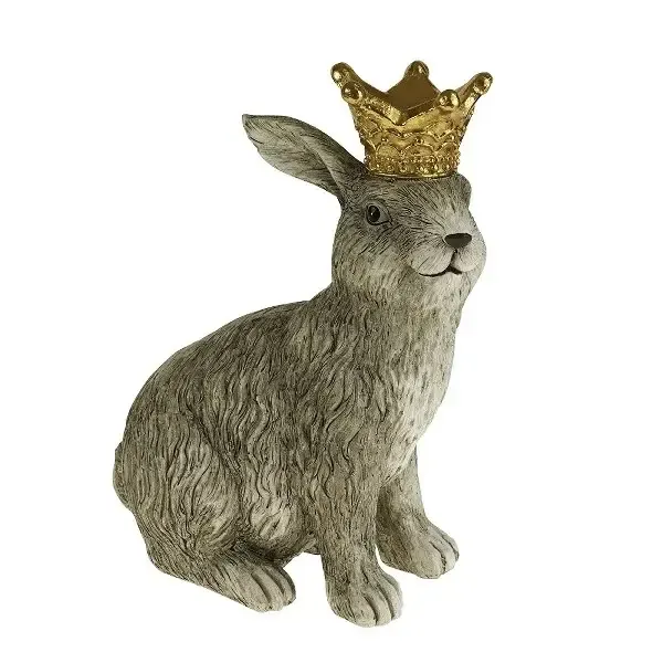 Osterhasen Deko Hasenkönig Werner Voß Höhe 35 cm – Bild 2