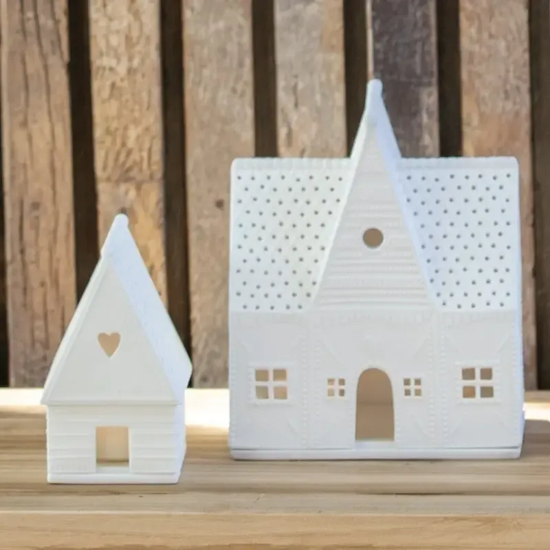 Räder Lichthaus Porzellan weiß Lebkuchenhaus Höhe 20 cm – Bild 2