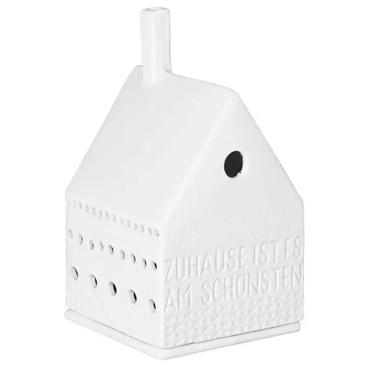 Räder Lichthaus mit Schornstein Porzellan weiß ZUHAUSE H 13 cm – Bild 3