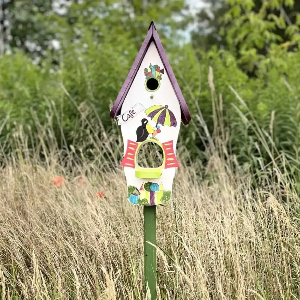 Vogelhaus mit Ständer CAFE Vogelvilla H 50 cm – Bild 2