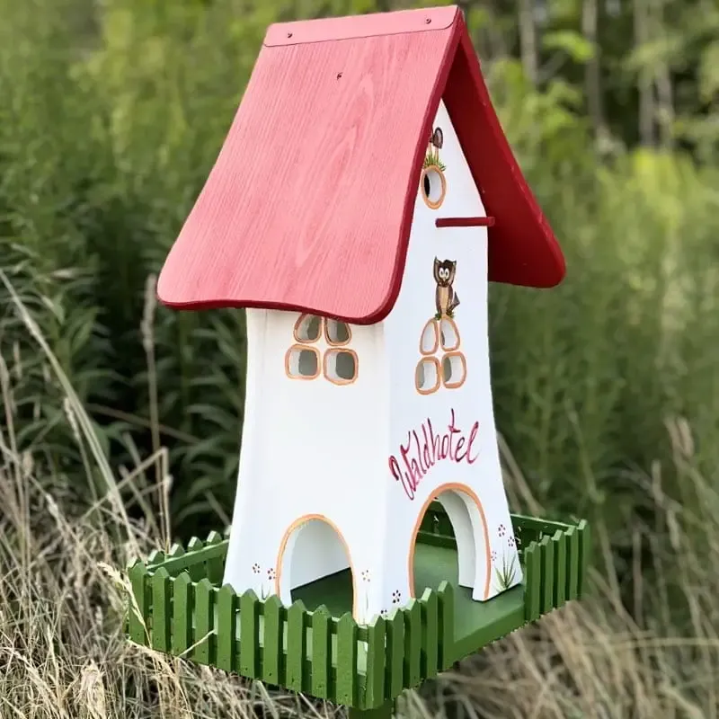 Vogelfutterhaus mit Ständer WALDHOTEL Vogelvilla H 65 cm – Bild 3