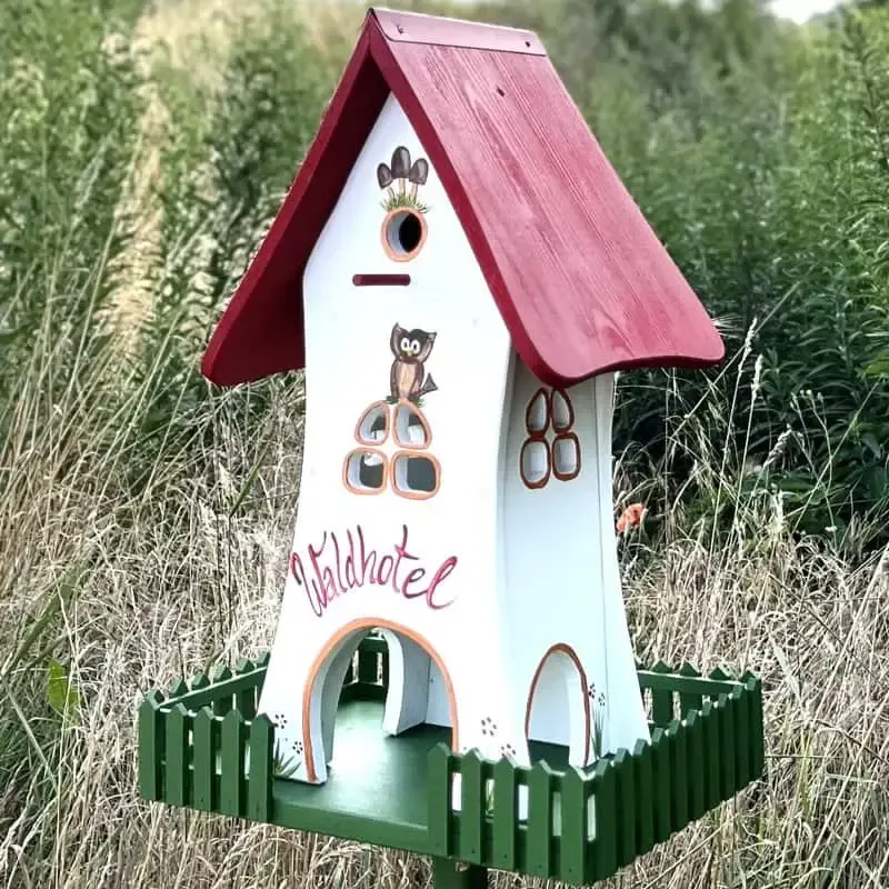 Vogelfutterhaus mit Ständer WALDHOTEL Vogelvilla H 65 cm – Bild 4