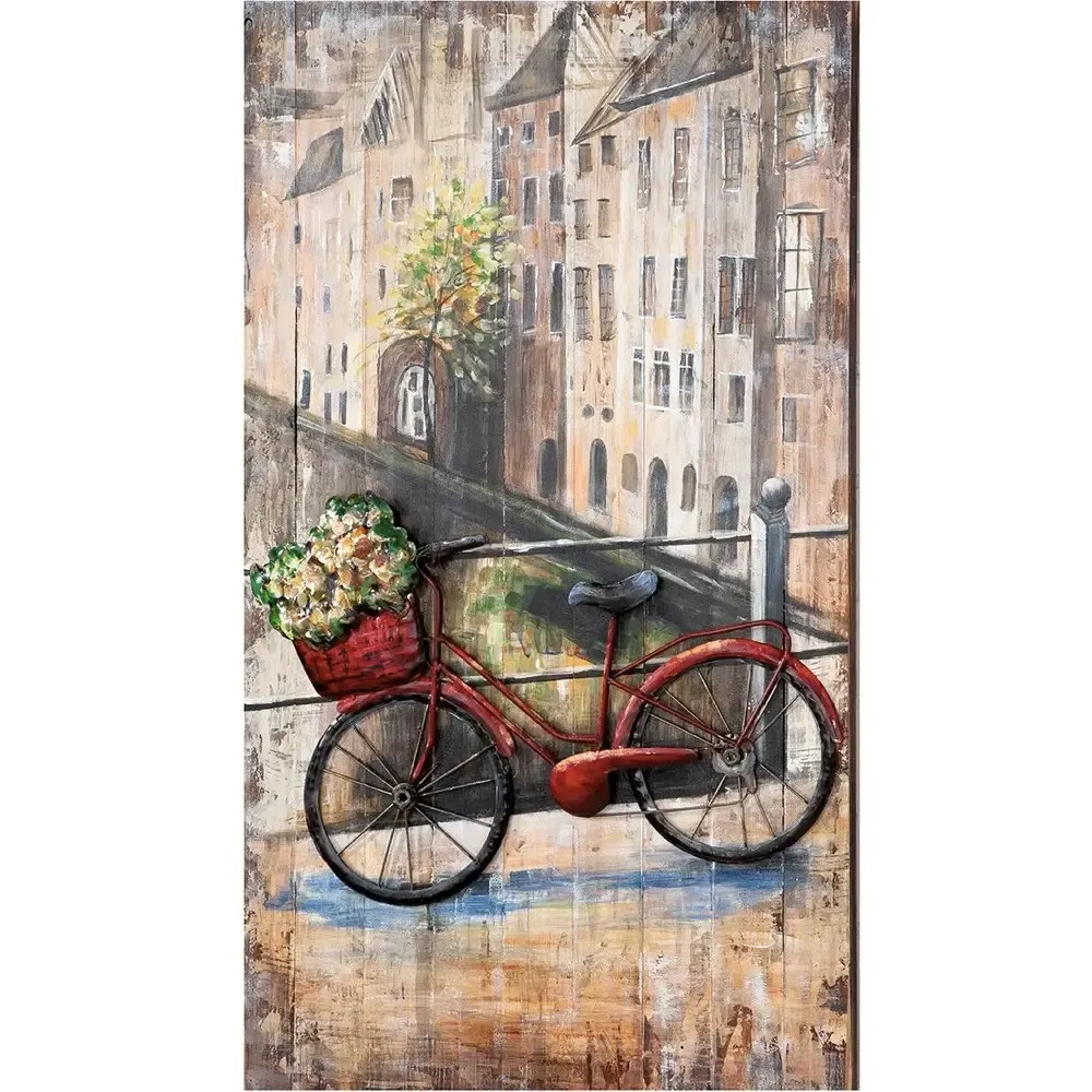 Wandbild Metallbild BLUMENFAHRRAD Casablanca 70×120 cm – Bild 2