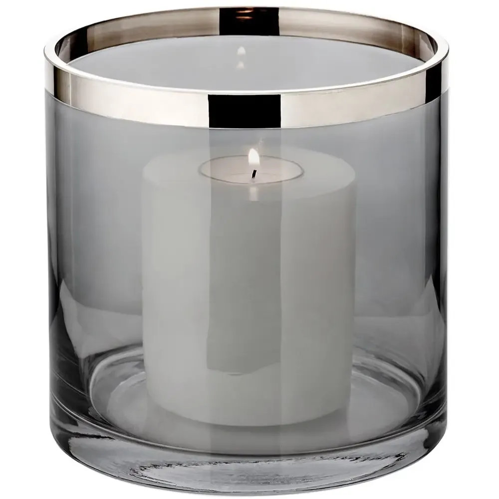 Windlicht Glas Zeus mit Platinrand Edzard H 6 | 15 | 25 cm – Bild 9
